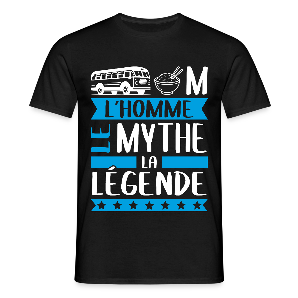 T-shirt homme Karim rébus – L’homme, le mythe, la légende - noir