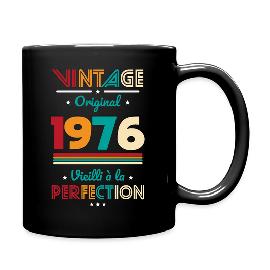 Mug anniversaire homme 50 ans – Vintage, original, 1976 - noir