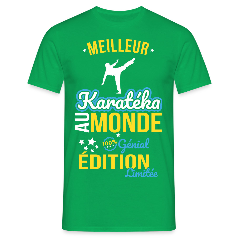 T-shirt Homme - Meilleur Karatéka au monde - 100% génial - vert