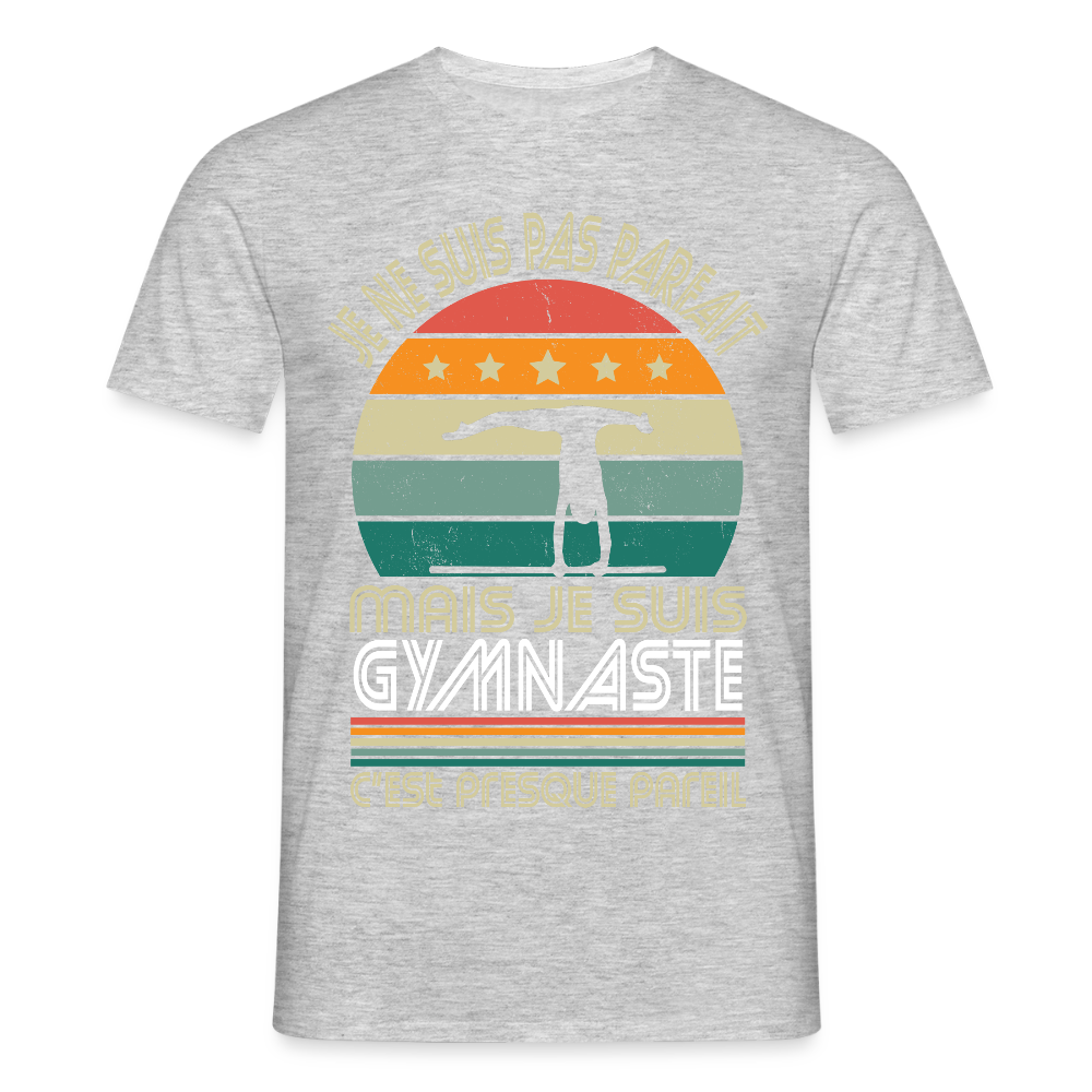 T-shirt Homme - Je ne suis pas parfait mais je suis Gymnaste - gris chiné