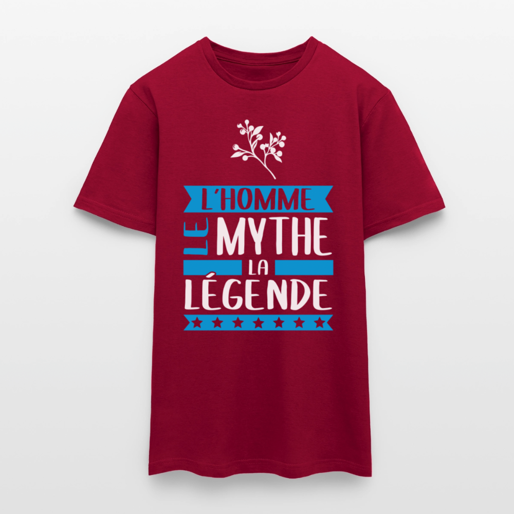 T-shirt homme Guy rébus – L’homme, le mythe, la légende - rouge brique