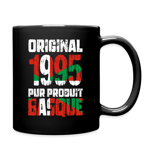 Mug uni - Anniversaire 30 Ans - Original 1995 - Pur produit Basque - noir