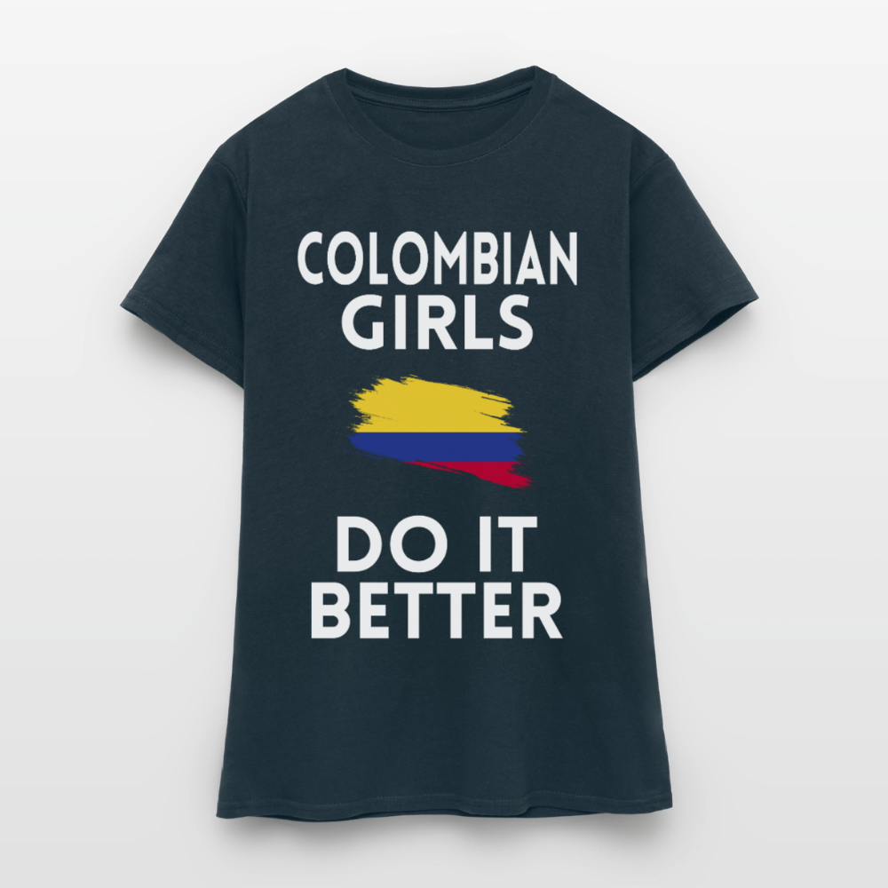 T-shirt femme - Colombian Girls Do It Better - marine