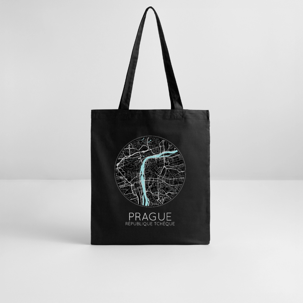 Tote Bag Prague Bio – Plan de Prague - noir