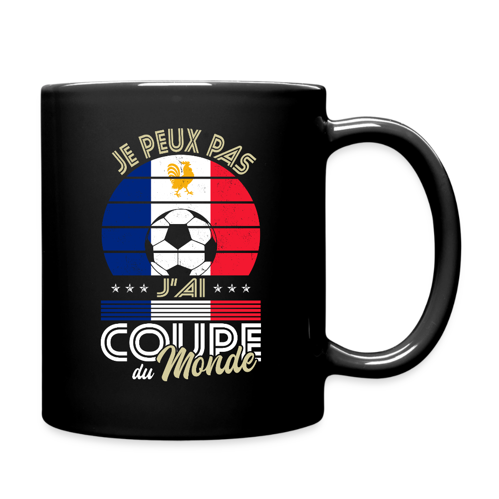 Mug uni - Je peux pas j'ai Coupe du Monde - France - noir
