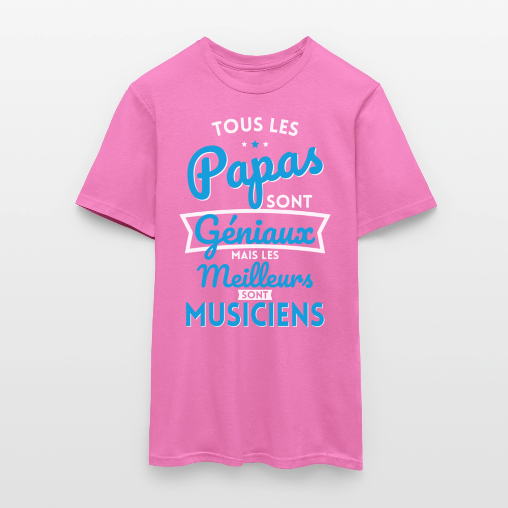 T-shirt Homme - Papas géniaux - Les meilleurs sont musiciens - rose