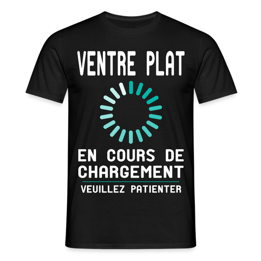 T-shirt Homme -  Ventre plat en cours de chargement - noir