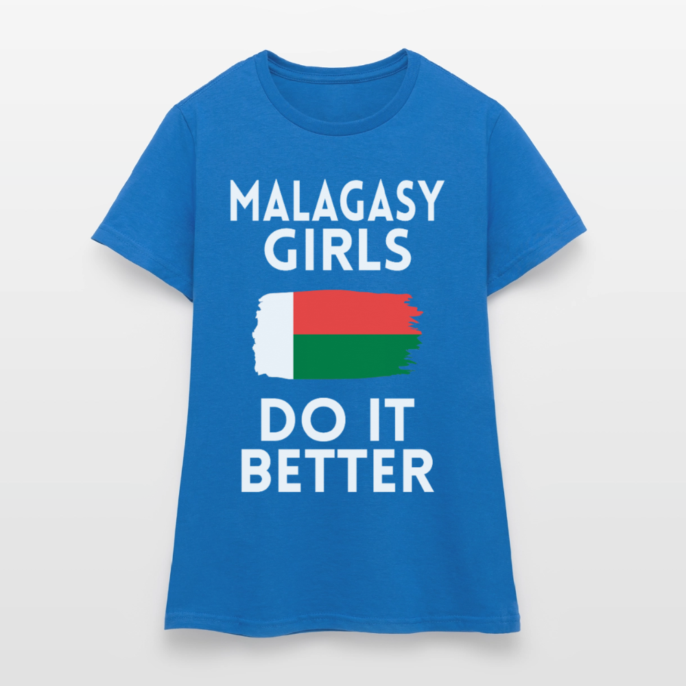 T-shirt femme - Malagasy Girls Do It Better - bleu royal