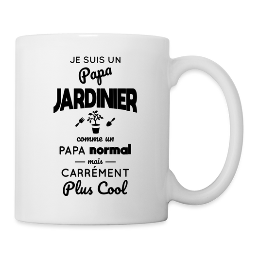Mug blanc - Papa jardinier plus cool - blanc