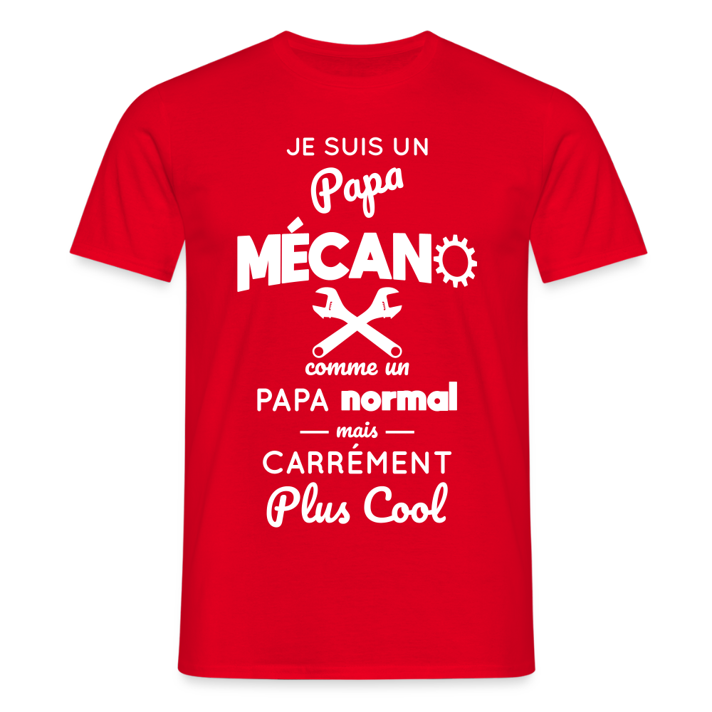 T-shirt Homme - Papa mécano plus cool - rouge