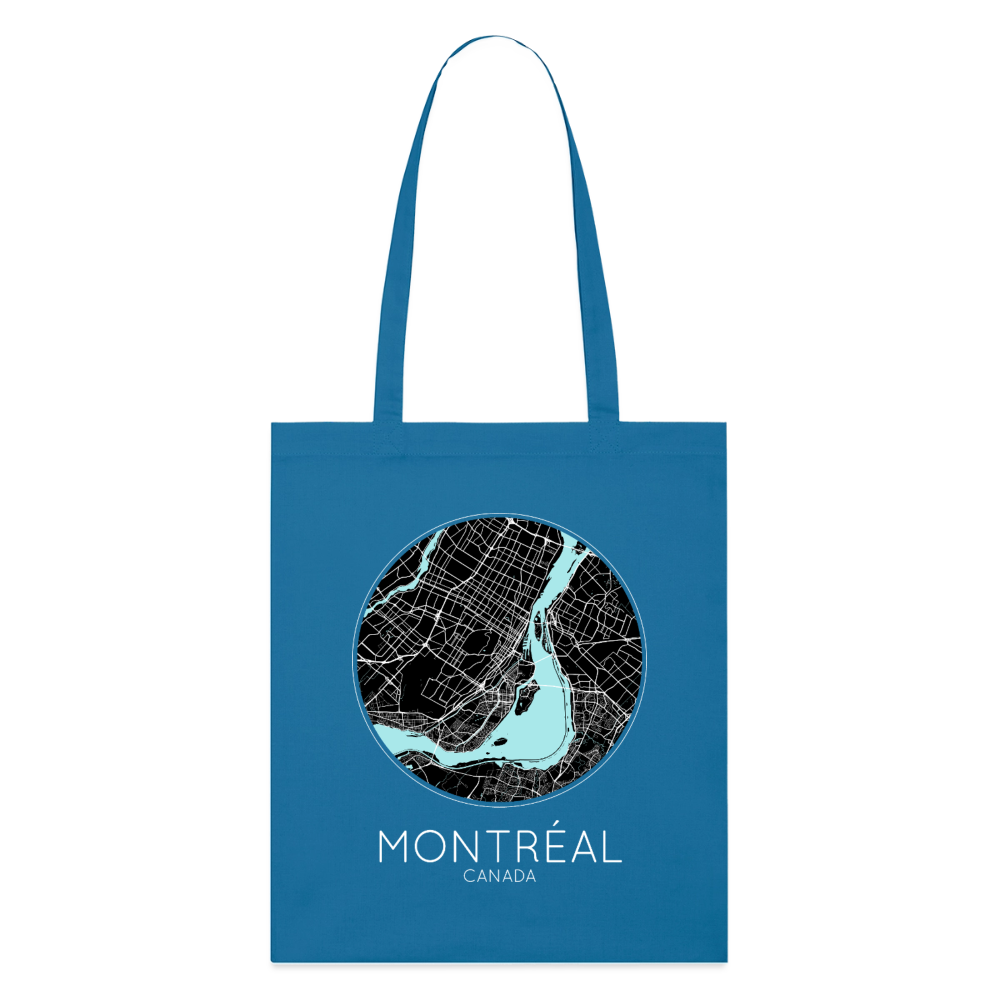 Tote Bag Montréal Bio – Plan de Montréal - bleu royal