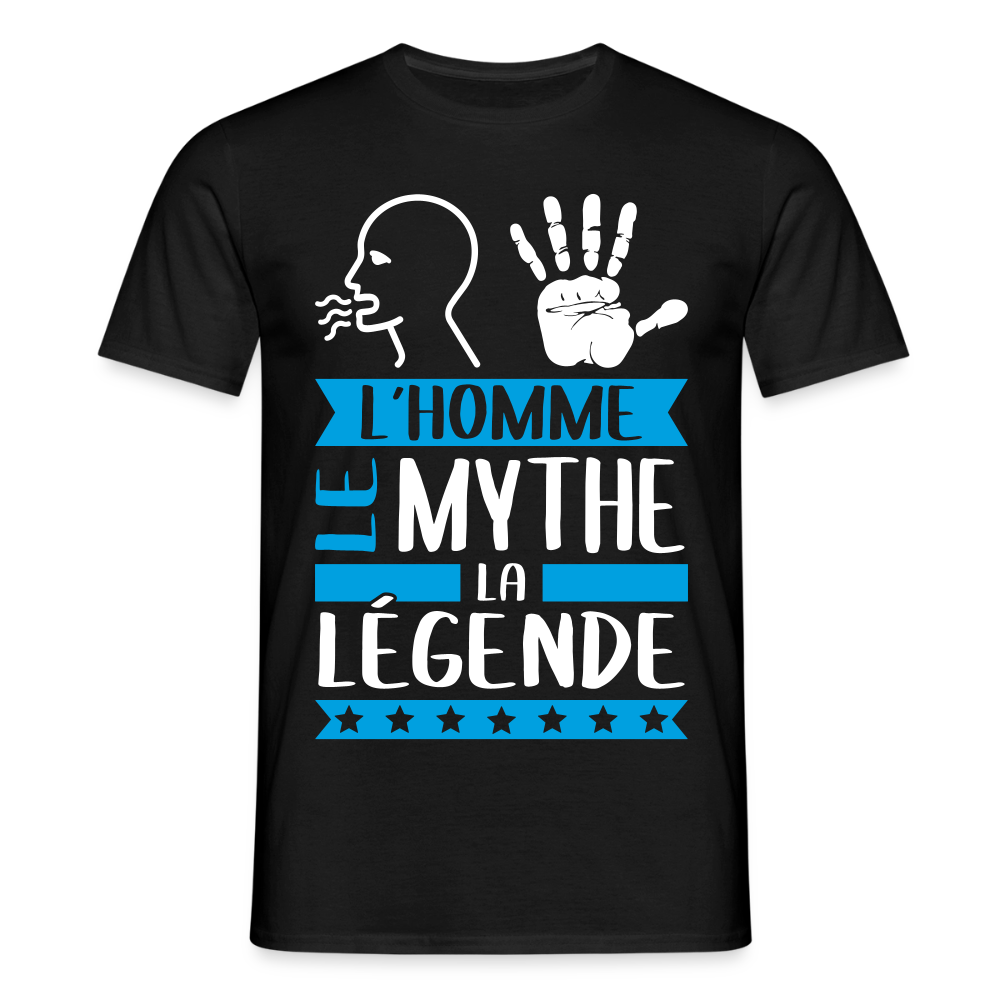 T-shirt homme Romain rébus – L’homme, le mythe, la légende - noir