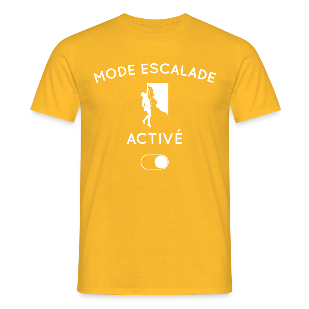 T-shirt Homme - Mode escalade activé - jaune