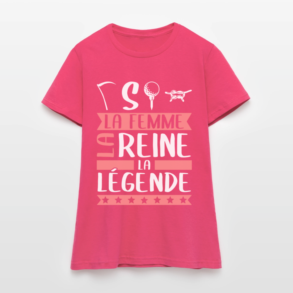 T-shirt femme Faustine rébus – La femme, la reine, la légende - rose azalée