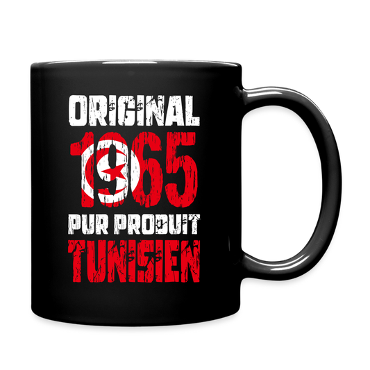 Mug uni - Anniversaire 60 Ans - Original 1965 - Pur produit Tunisien - noir