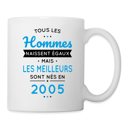 Mug blanc - Anniversaire 20 Ans - Les meilleurs sont nés en 2005 - blanc