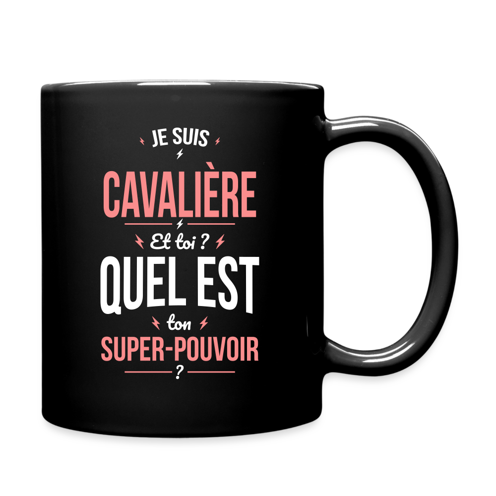 Mug uni - Je suis cavalière - Super-pouvoir - noir