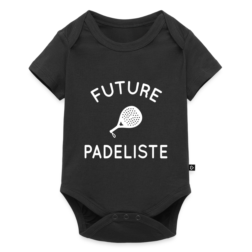 Body Bébé bio manches courtes - Future padeliste - noir
