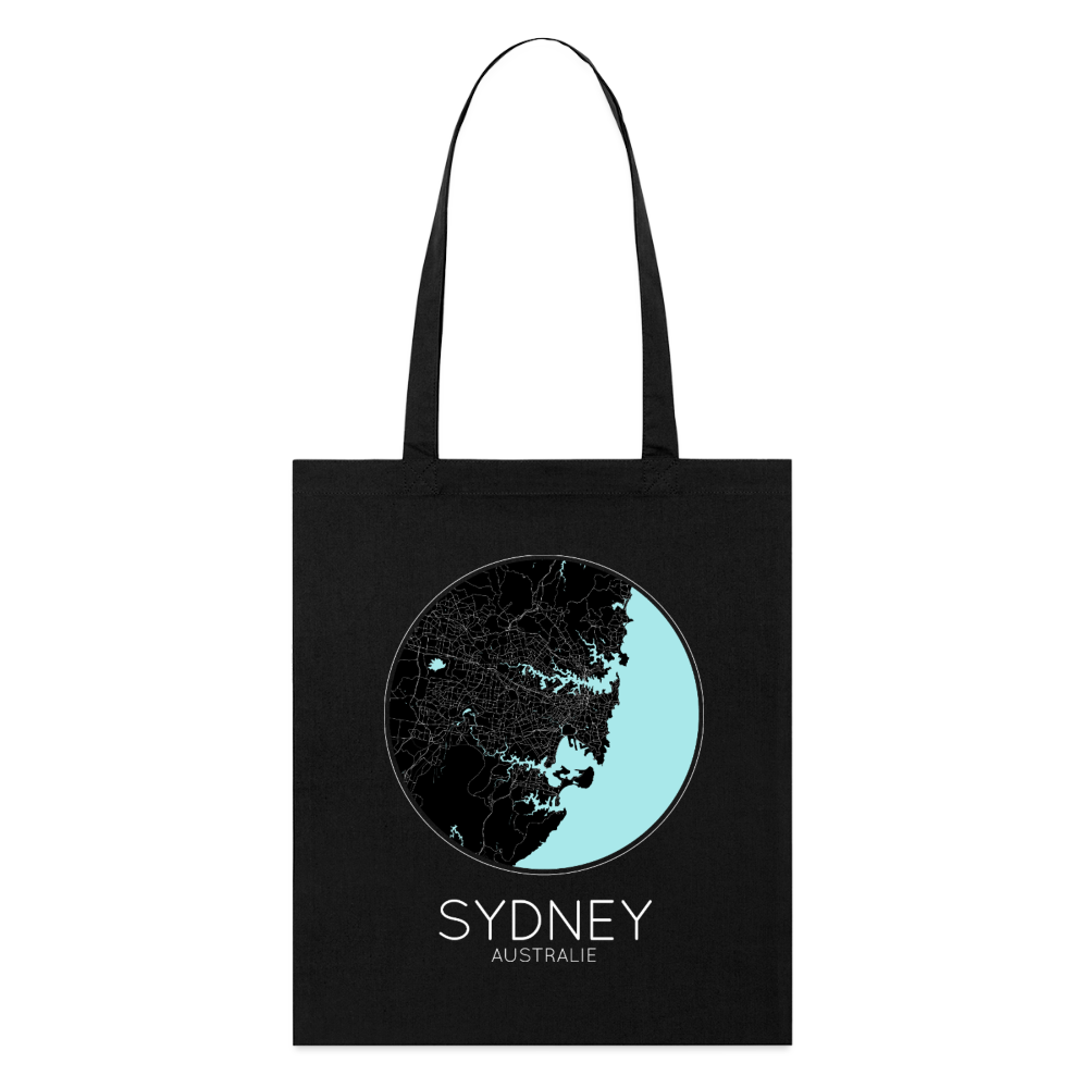 Tote Bag Sydney Bio – Plan de Sydney - noir