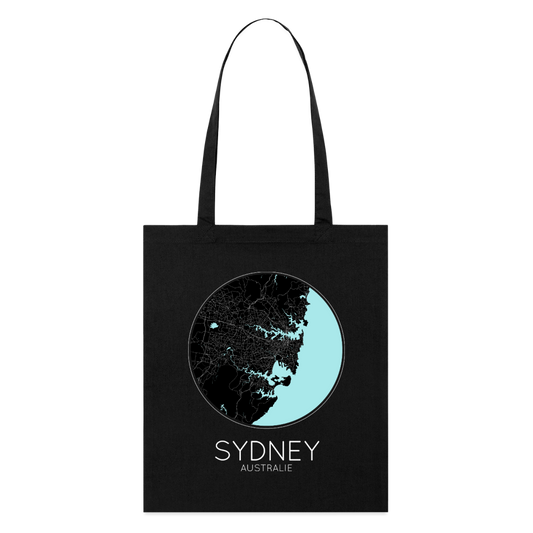 Tote Bag Sydney Bio – Plan de Sydney - noir