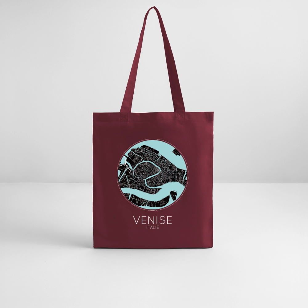 Tote Bag Venise Bio – Plan de Venise - bordeaux