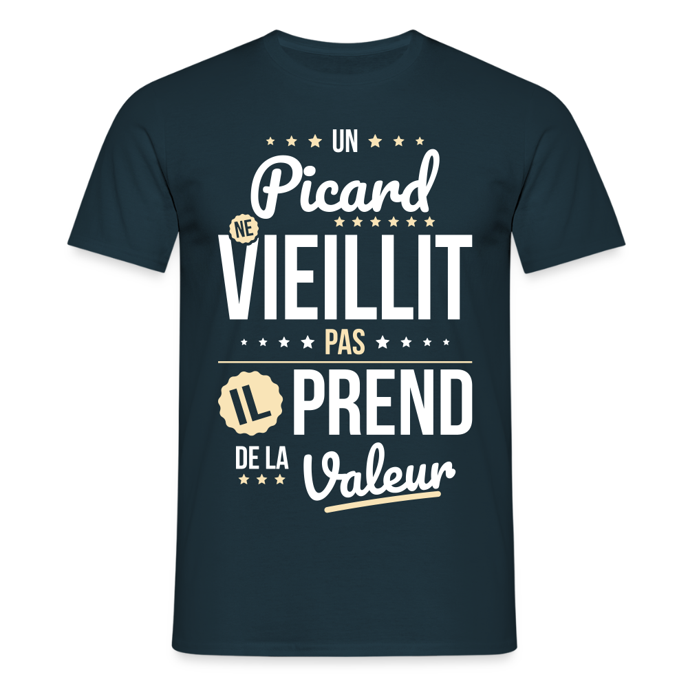 T-shirt Homme - Un Picard ne vieillit pas - marine