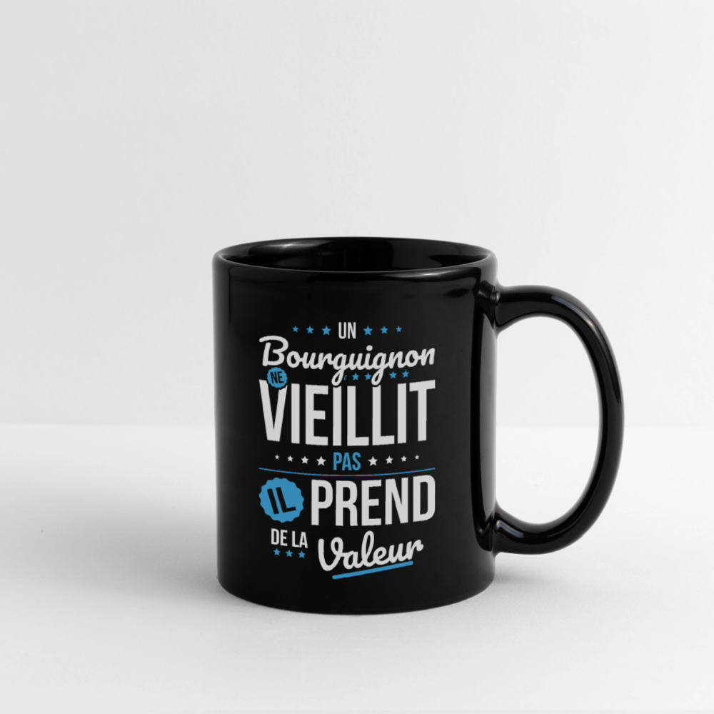 Mug uni - Un Bourguignon ne vieillit pas - noir