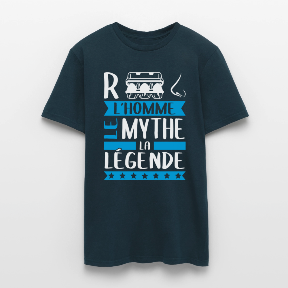 T-shirt homme René rébus – L’homme, le mythe, la légende - marine
