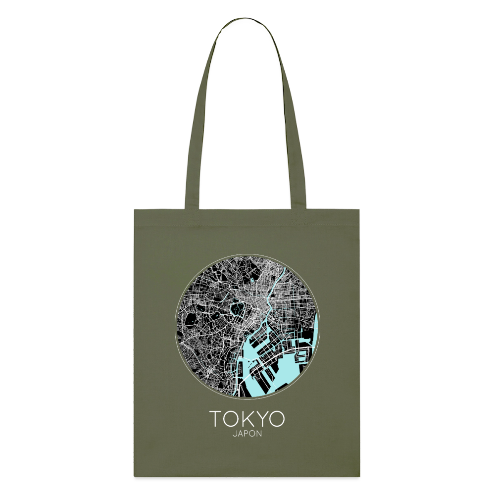 Tote Bag Tokyo Bio – Plan de Tokyo - kaki
