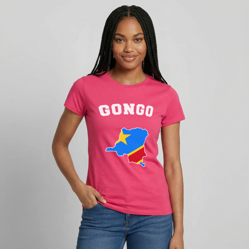 T-shirt Femme - RD Congo - rose azalée