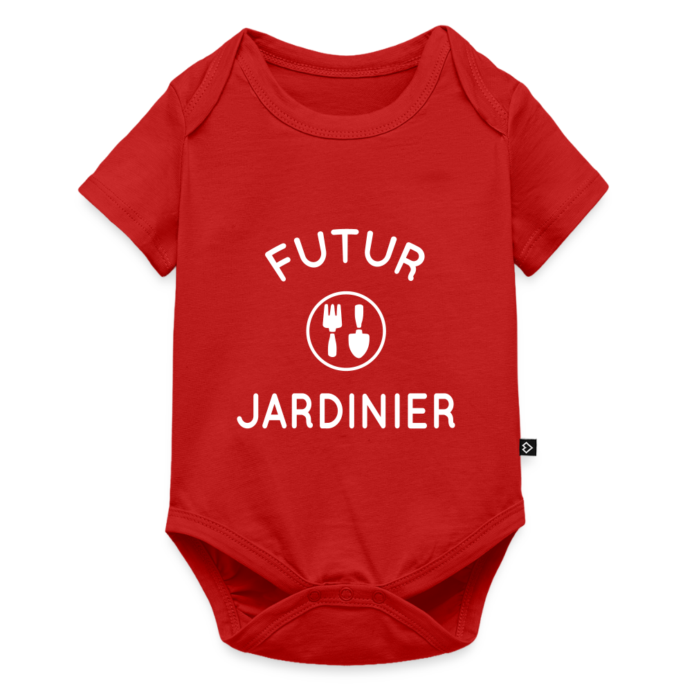 Body Bébé bio manches courtes - Futur jardinier - rouge