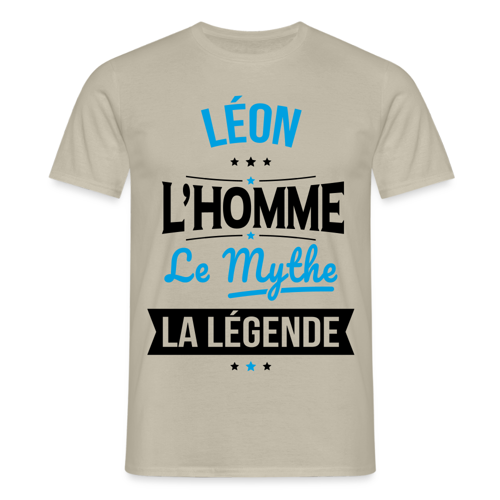 T-shirt Homme - Léon - l'Homme - le Mythe - la Légende - beige sable