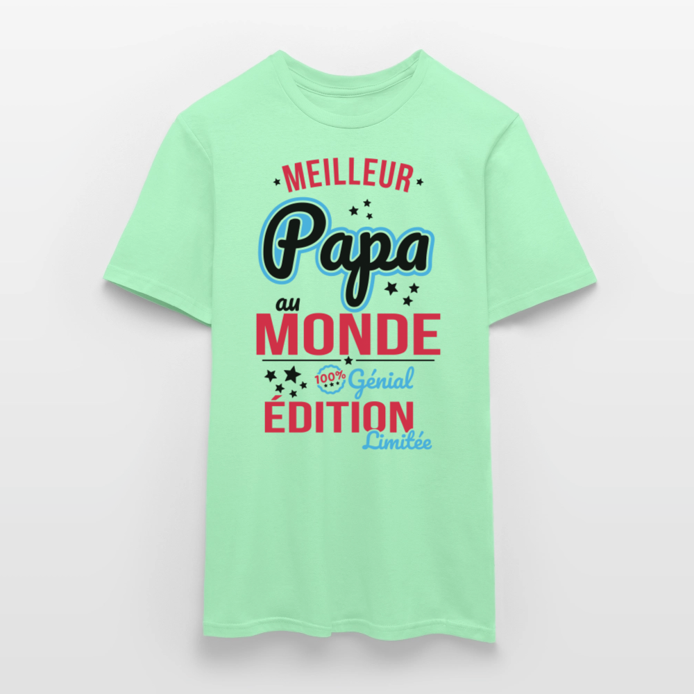 T-shirt Homme - Meilleur Papa au monde - vert menthe