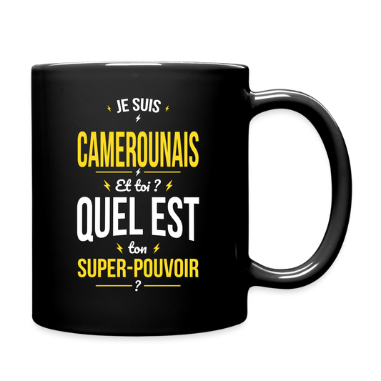 Mug uni - Je suis Camerounais - Super-pouvoir - noir