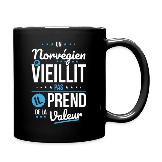 Mug uni - Un Norvégien ne vieillit pas - noir