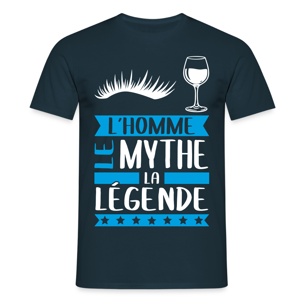 T-shirt homme Sylvain rébus – L’homme, le mythe, la légende - marine