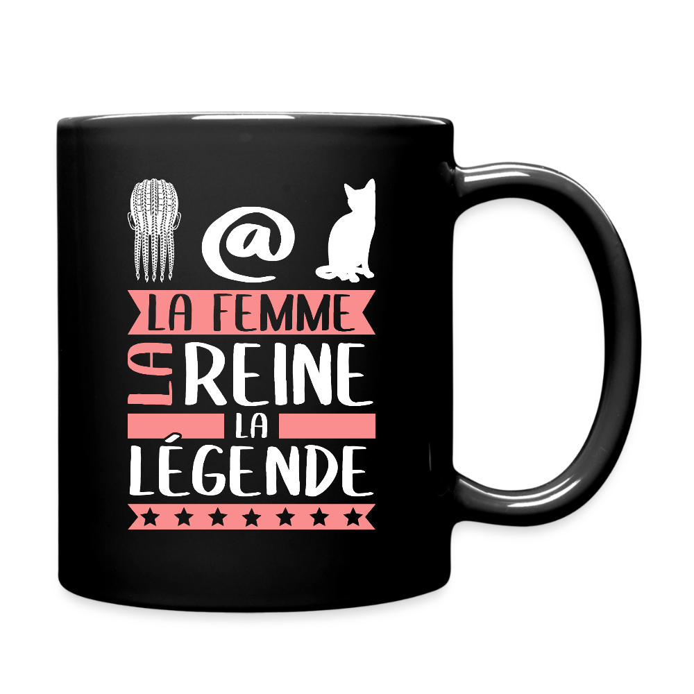 Mug uni Natacha rébus – La femme, la reine, la légende - noir