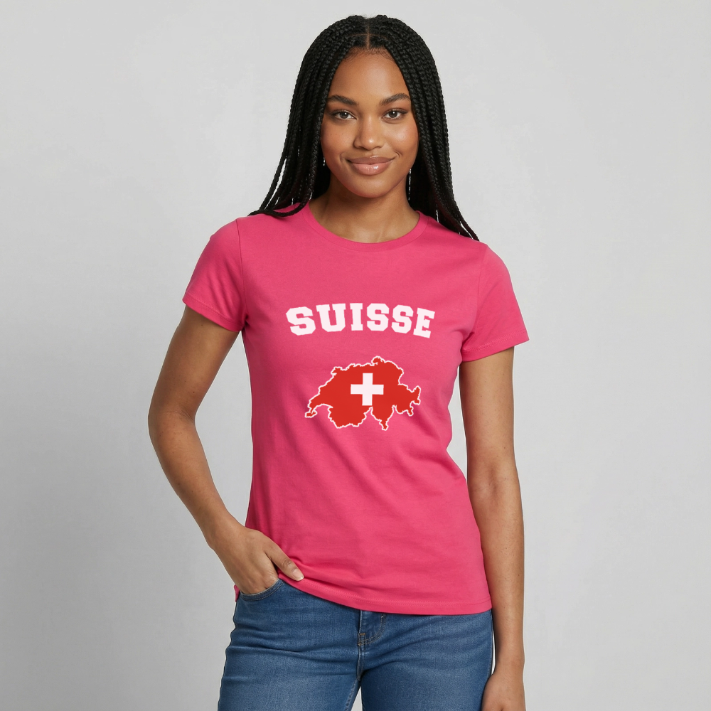 T-shirt Femme - Suisse - rose azalée