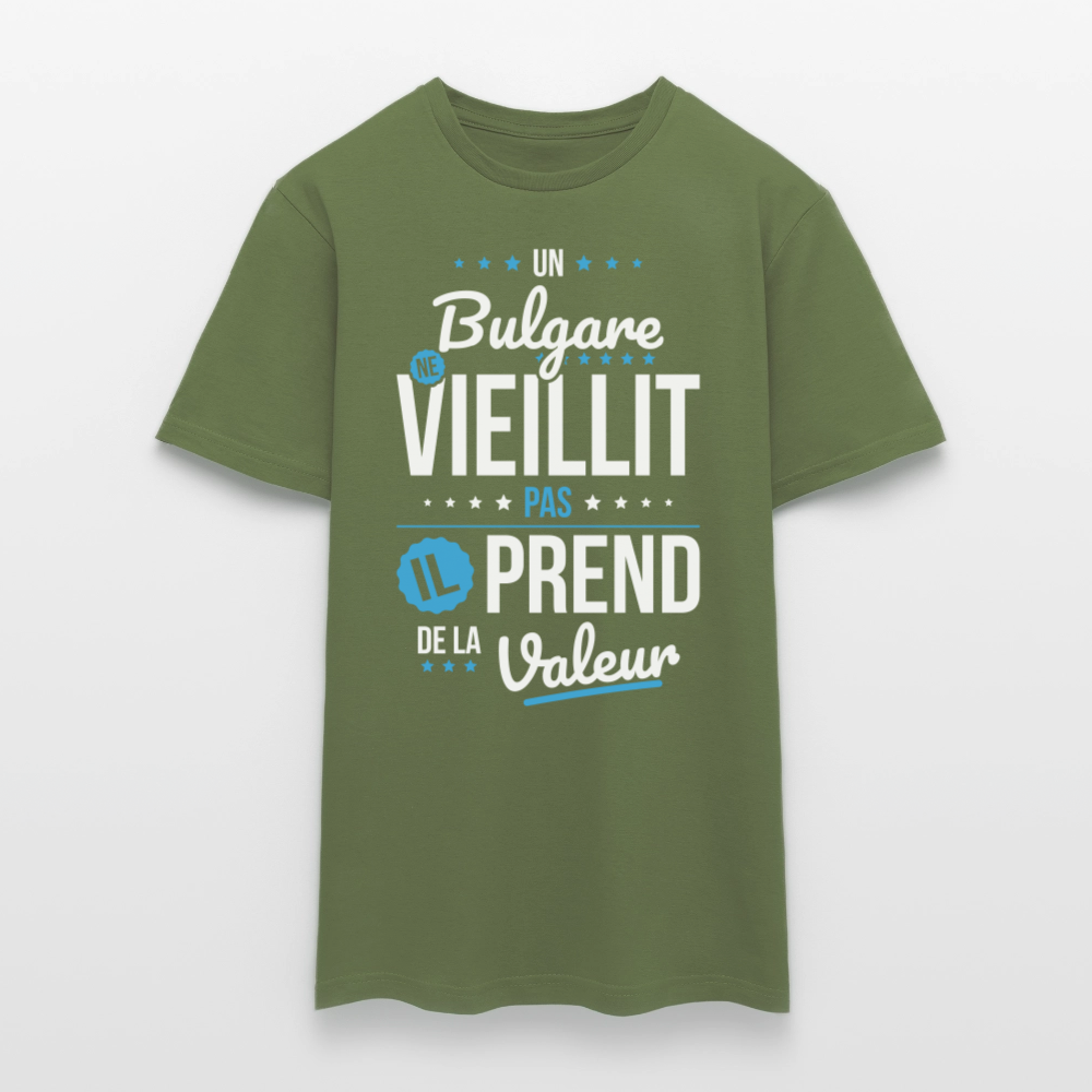 T-shirt Homme - Un Bulgare ne vieillit pas - vert militaire
