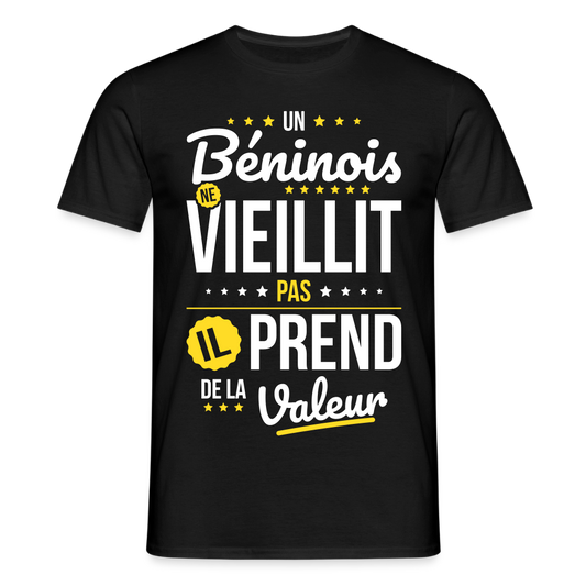 T-shirt Homme - Un Béninois ne vieillit pas - noir