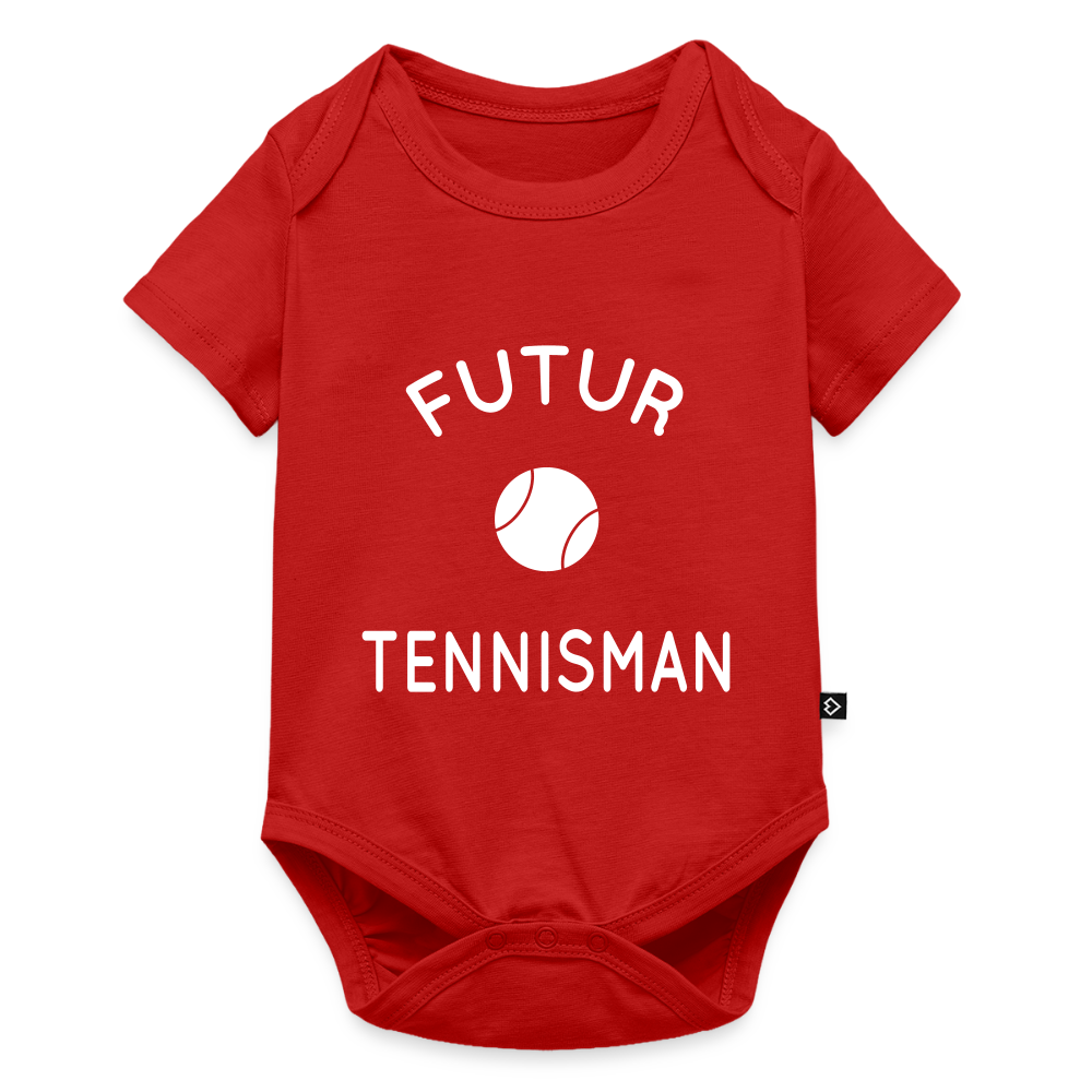 Body Bébé bio manches courtes - Futur tennisman - rouge