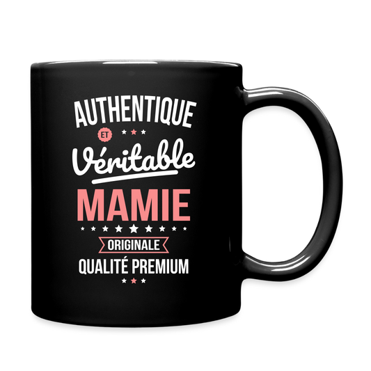 Mug uni - Authentique et véritable Mamie - noir