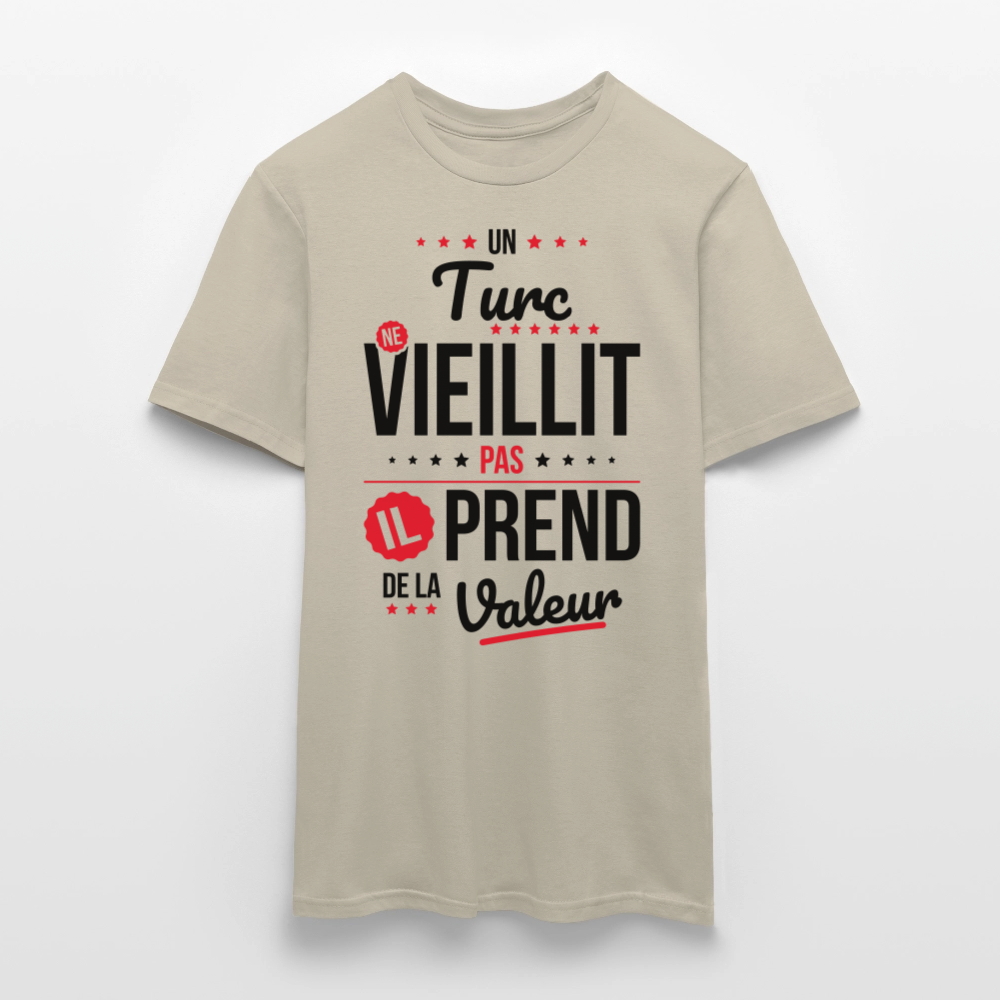 T-shirt Homme - Un Turc ne vieillit pas - beige sable