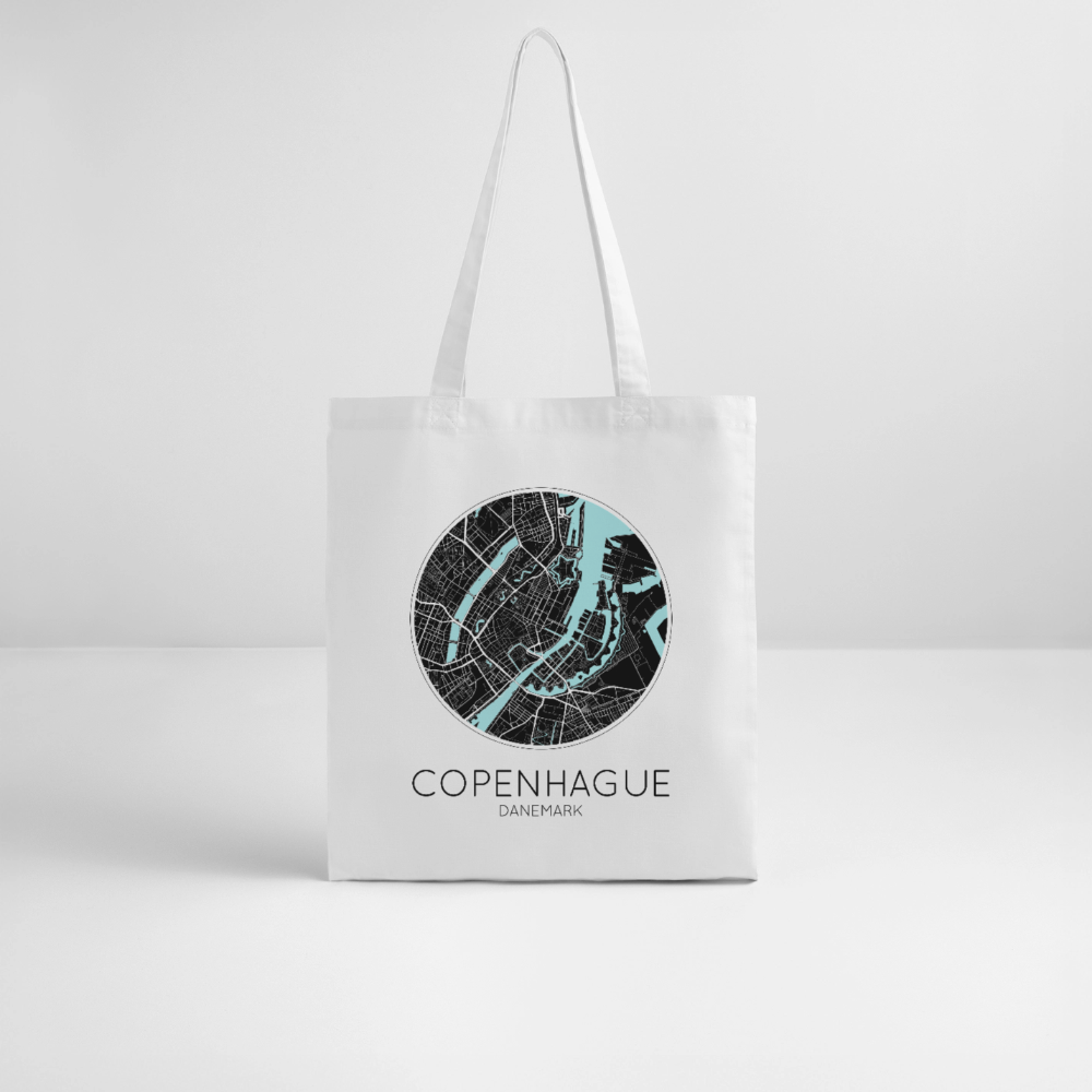 Tote Bag Copenhague Bio Coloris Clair – Plan de Copenhague - blanc