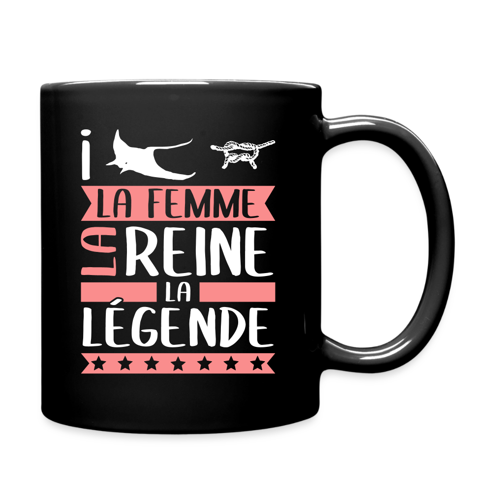 Mug uni Irène rébus – La femme, la reine, la légende - noir