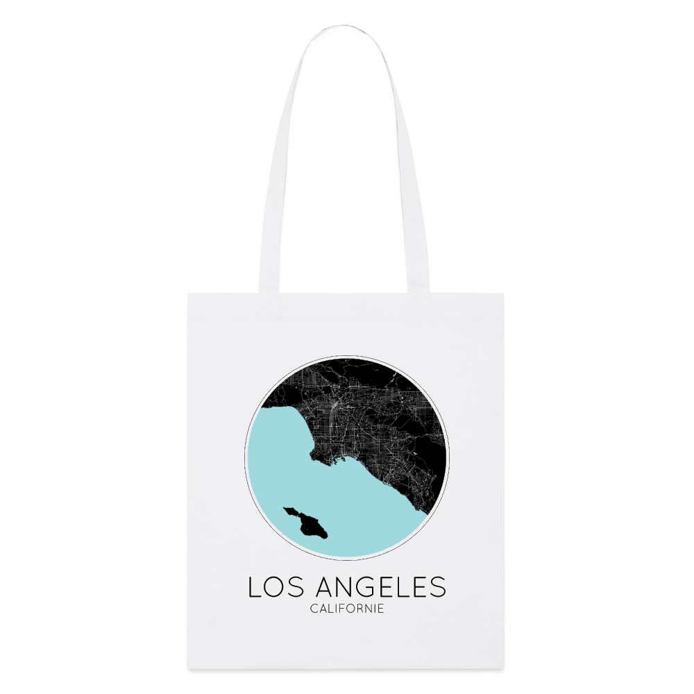 Tote Bag Los Angeles Bio Coloris Clair – Plan de Los Angeles - blanc