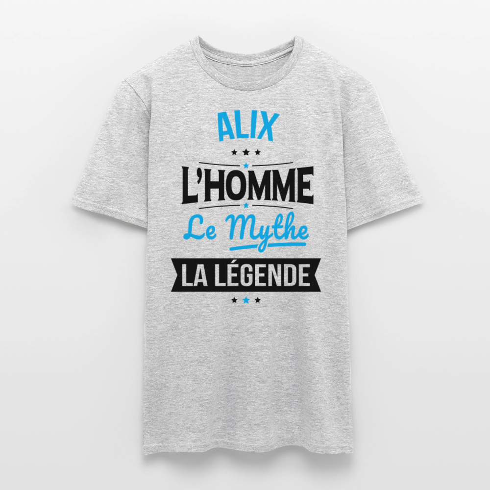 T-shirt Homme - Alix - l'Homme - le Mythe - la Légende - gris chiné