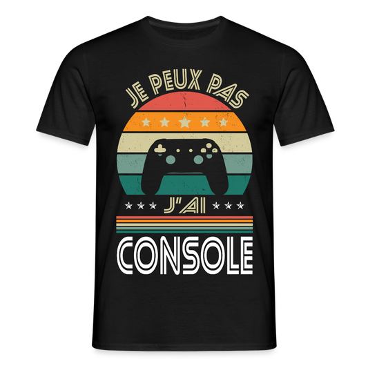 T-shirt Homme - Je peux pas j'ai Console - noir