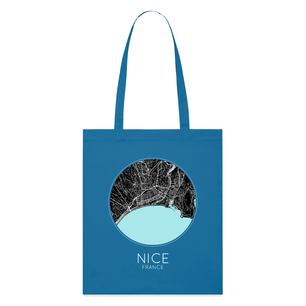 Tote Bag Nice Bio – Plan de Nice - bleu royal