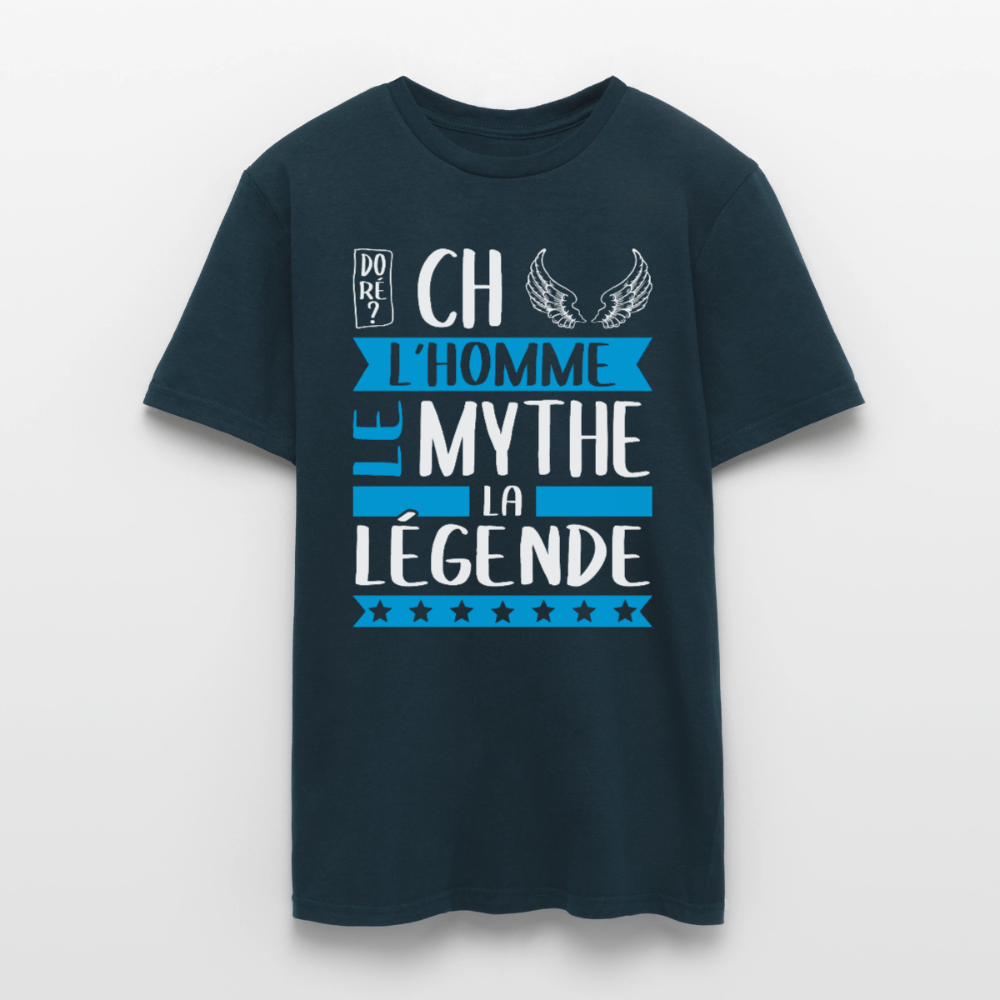 T-shirt homme Michel rébus – L’homme, le mythe, la légende - marine